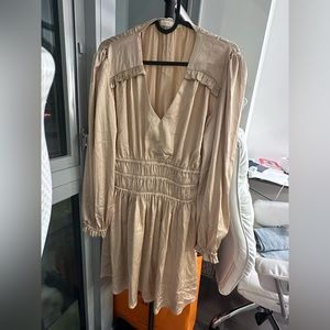 COPY - Long sleeves dress. Pink dress. Silk dress. Maje dress.